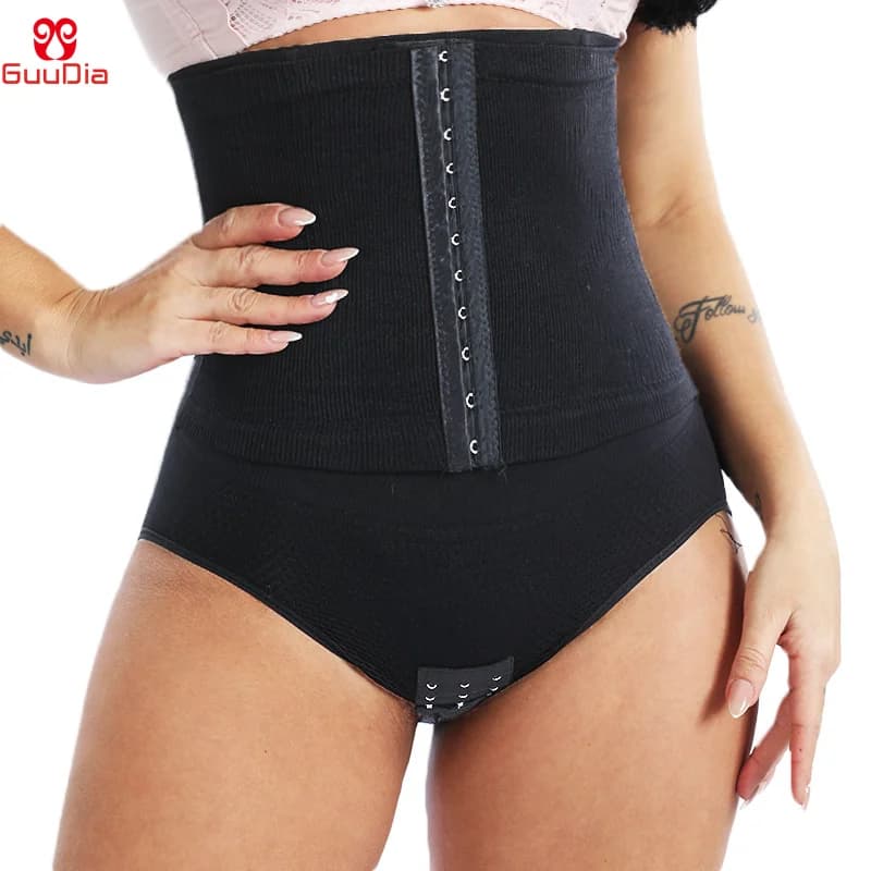 GUUDIA Biforcazione Gancio Shaper Mutandine Spandex Extra Firm Vita Trimmer Vita alta Pancia Controllo Mutandine Glutei Sollevamento Smooth Out