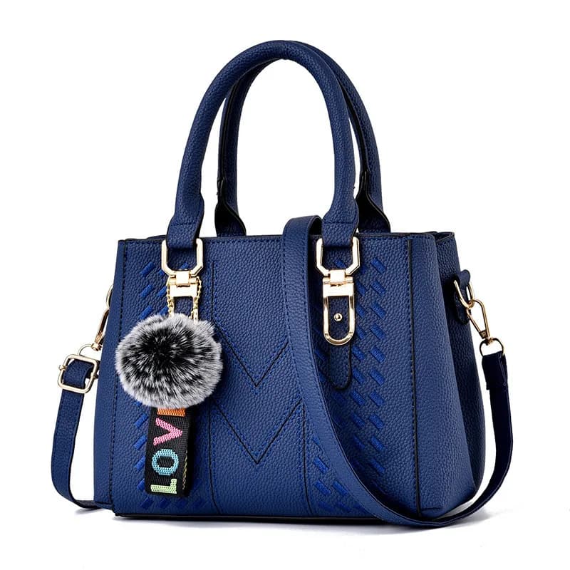Borsa da Donna 2026 Nuova Tendenza Europea e Americana con Ciondolo a Pompon, Borsa a Tracolla Semplice, Borsa a Spalla, Borsa Tote da Donna