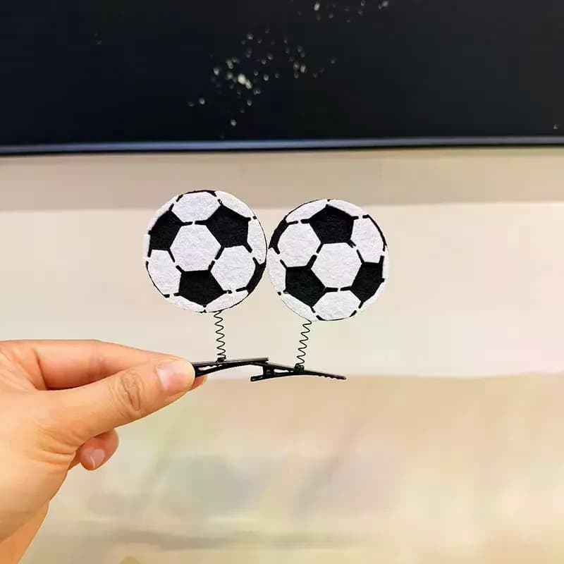 4pcs Cartoon Football Spring Hair Clip Cute Hairpin For Women Headwear Hair Accessories Duckbill Clip Party Gift