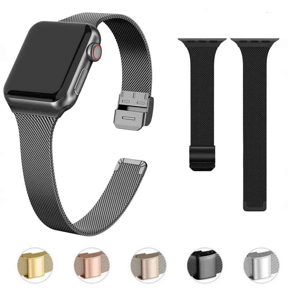 Cinturino in metallo sottile per Apple Watch 49mm 44mm 40mm 45mm 41mm 46mm 42 38mm Bracciale in acciaio inossidabile iWatch 10 Ultra 9 8 7 6 5 SE cinturino