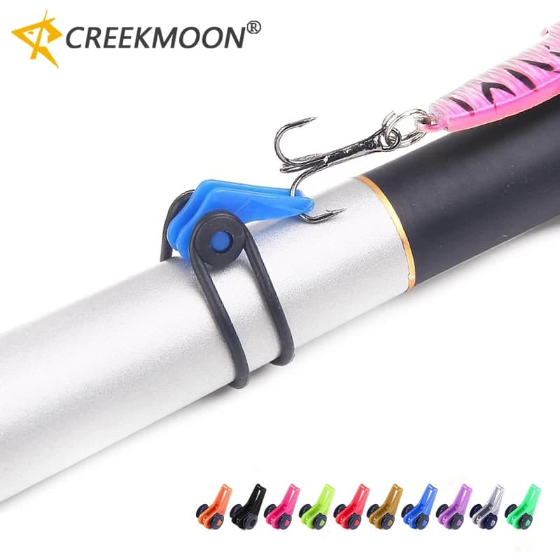 20 Pezzi Ganci Porta Esche in Silicone per Canne da Pesca, Clip di Fissaggio per Esche, Supporto per Ganci da Pesca per Accessori da Pesca su Roccia