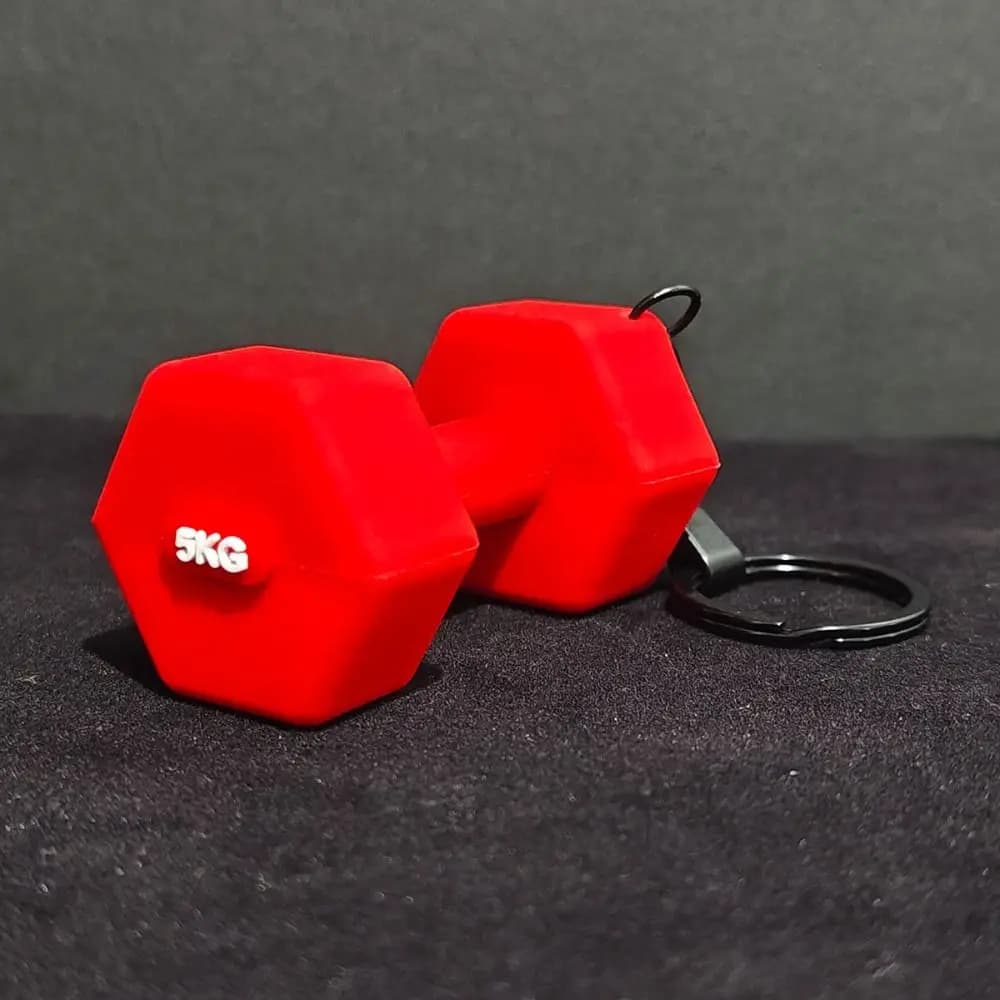 Dopamine keyring with large handlebars, D buckle, detachable, kettlebell simulation, barbell plates, bag pendant