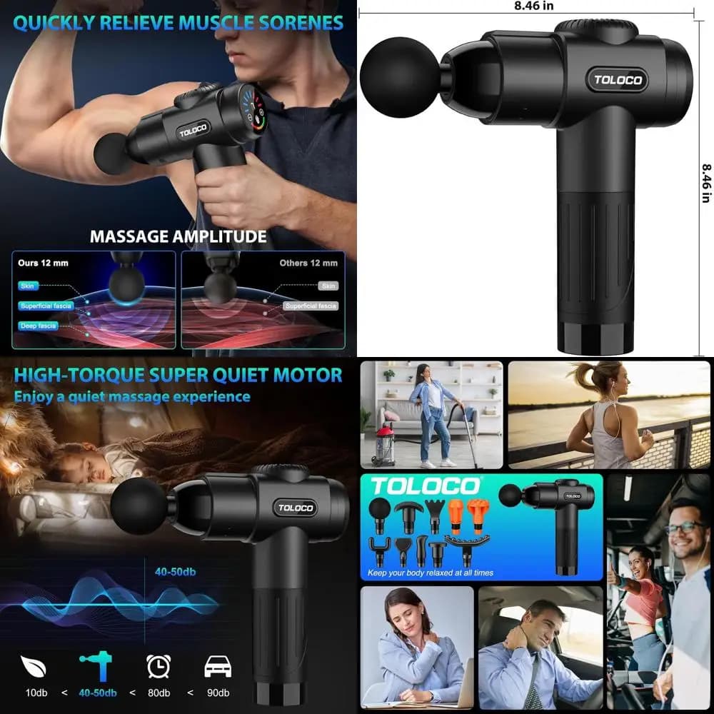 Massage Gun Background for Athletes - Sweet Lift, 10 Heads, Silent Motor, Valentine's Gift