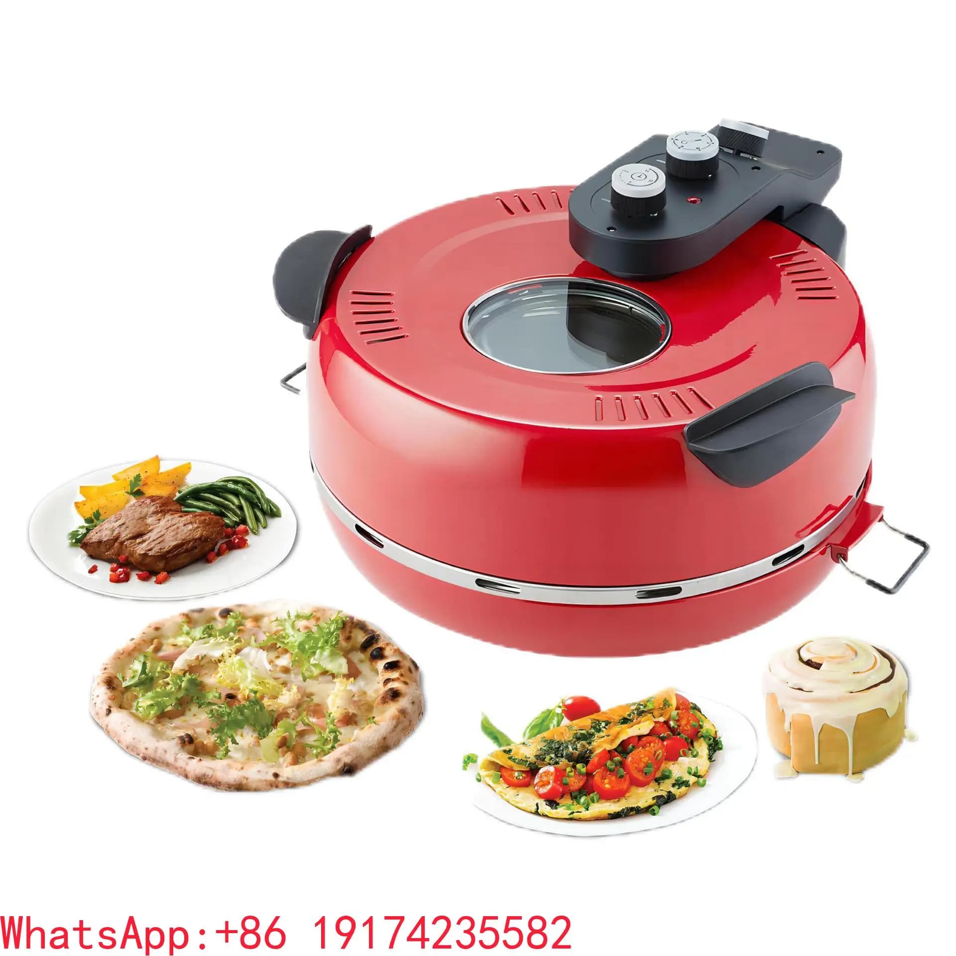 Macchina per pizza antiaderente da 12 pollici per forno per pizza da interno da banco portatile per pizza in pietra per uso domestico