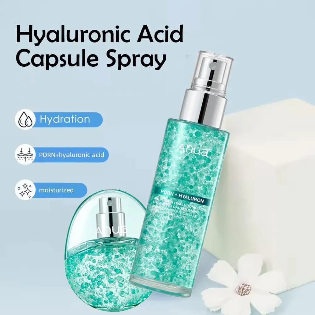 Spray Siero Viso Illuminante al PDRN e Collagene, Nebbia Idratante per il Viso, Essenza Radiante all'Acido Ialuronico, Cura del Viso Coreana Rassodante e Illuminante