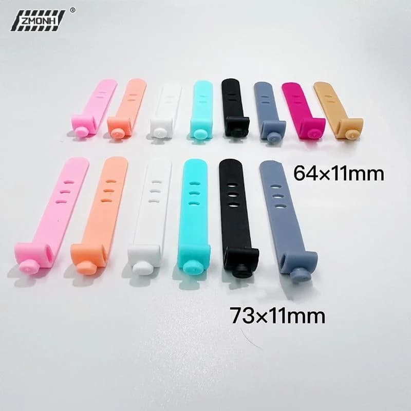 20 Pezzi Organizzatore Cavi in Silicone, Fascette per Cavi Dati, Gestione Cavi, Avvolgicavo, Porta Marcatori, Nastro e Cinghie per Cavi