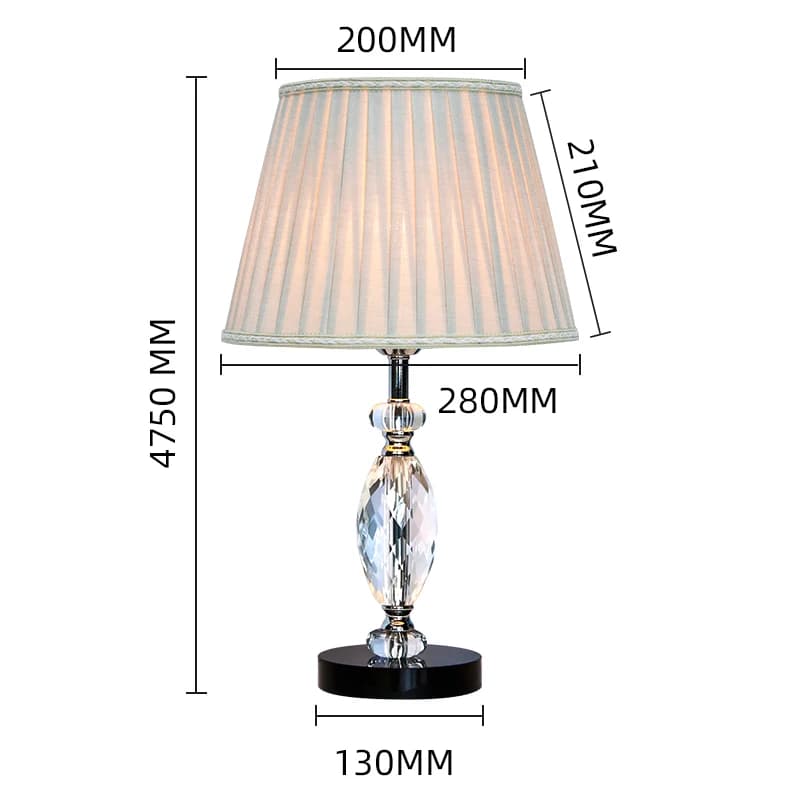 Lampada da scrivania moderna in cristallo di lusso leggero, camera da letto, comodino, soggiorno, senso semplice e avanzato, camera da letto principale nordica alta