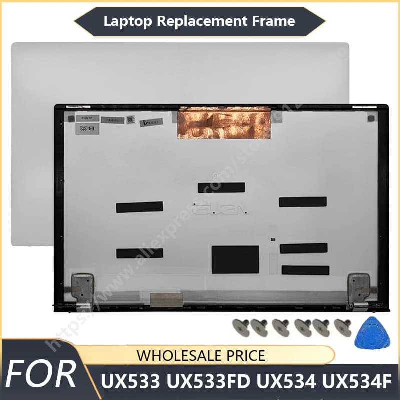 95% NUOVO Per ZenBook 15 UX533 UX533FD Coperchio posteriore LCD con cerniere Versione Touch Originale Ricambio coperchio superiore