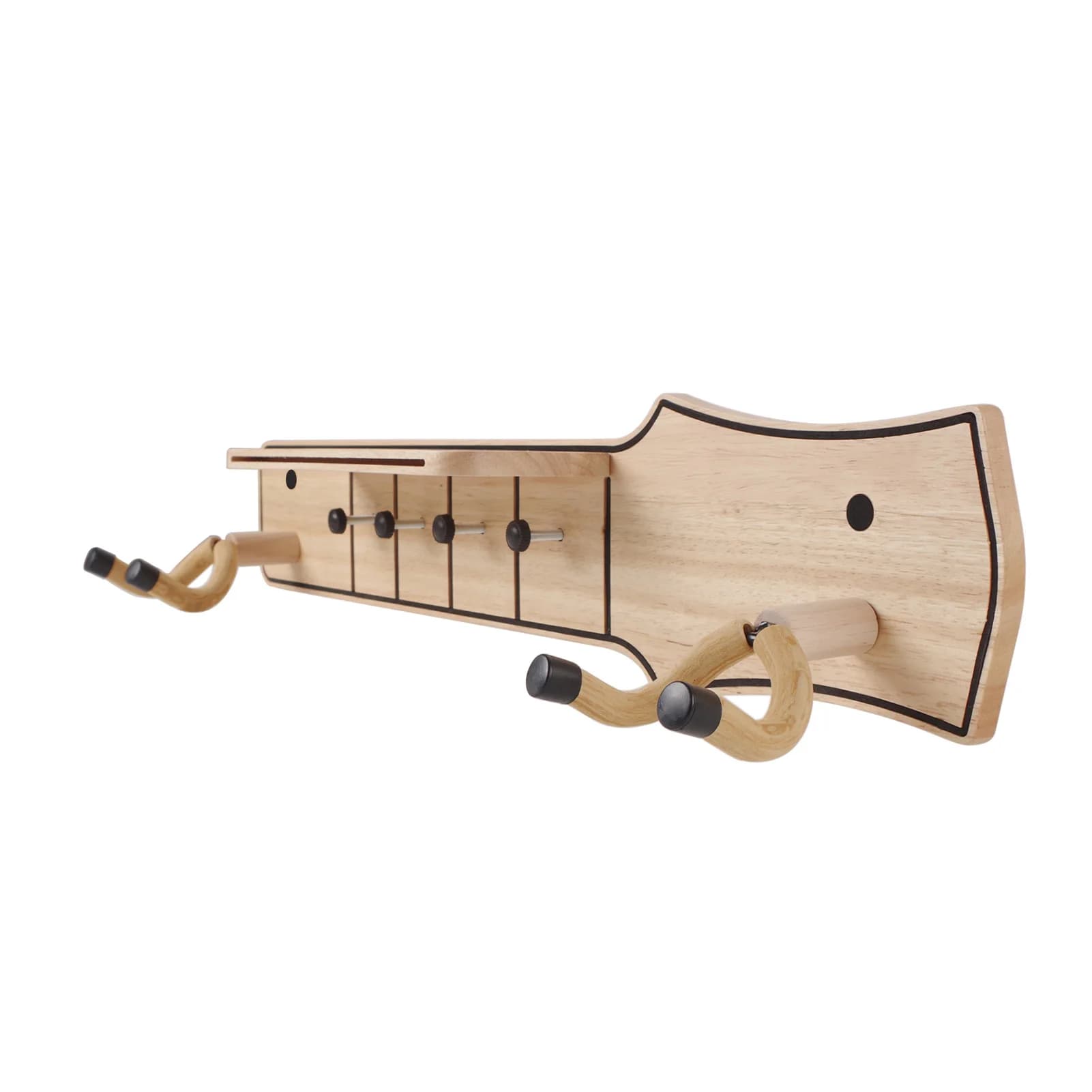 Supporto universale per chitarra da parete Supporto per chitarra in legno Supporto per gancio con ripiano per strumenti elettrici acustici