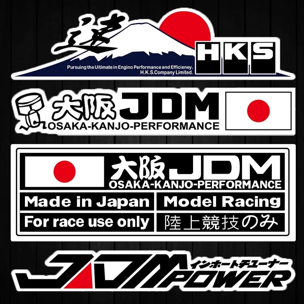JDM HKS Fuji Mountain Reflective Stickers, Waterproof Vinyl Decals, Car Motorcycle Scooter Exterior Styling Accessories