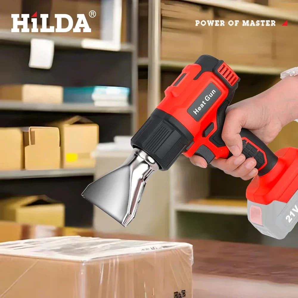 Pistola ad aria calda HILDA, temperature regolabili, senza fili, elettrica, portatile, per batteria Makita 18V