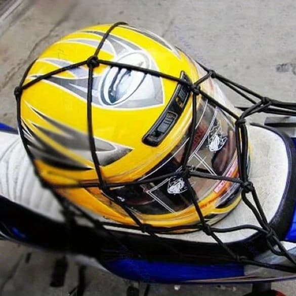1 piece motorcycle bike cargo net - 6 hooks, elastic net for fixing gas tank, luggage and helmet