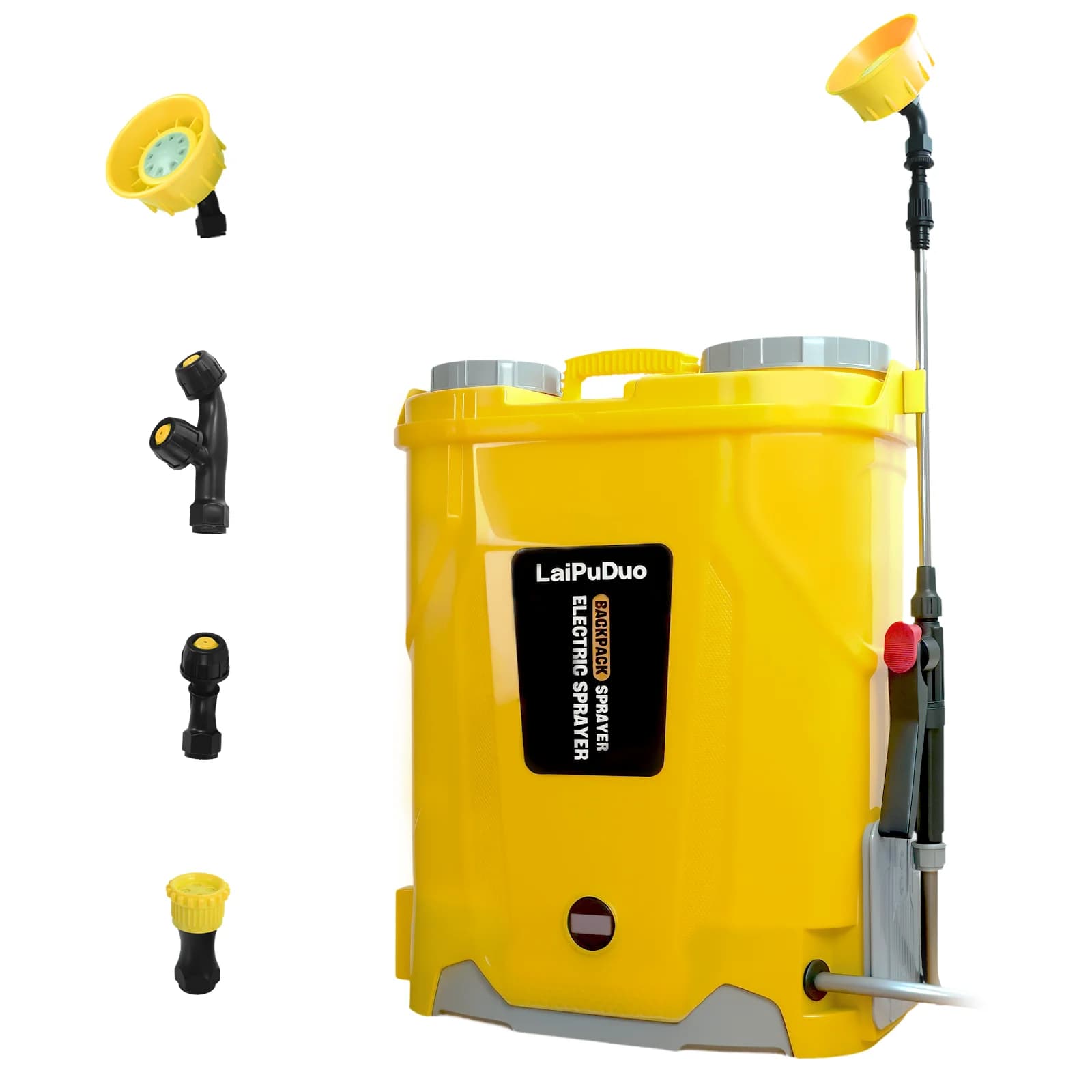 Spruzzatore a Zaino Elettrico da 20L, 100 PSI, per Giardino e Diserbo, con 4 Ugelli, Compatibile con Batteria Dewalt 20V