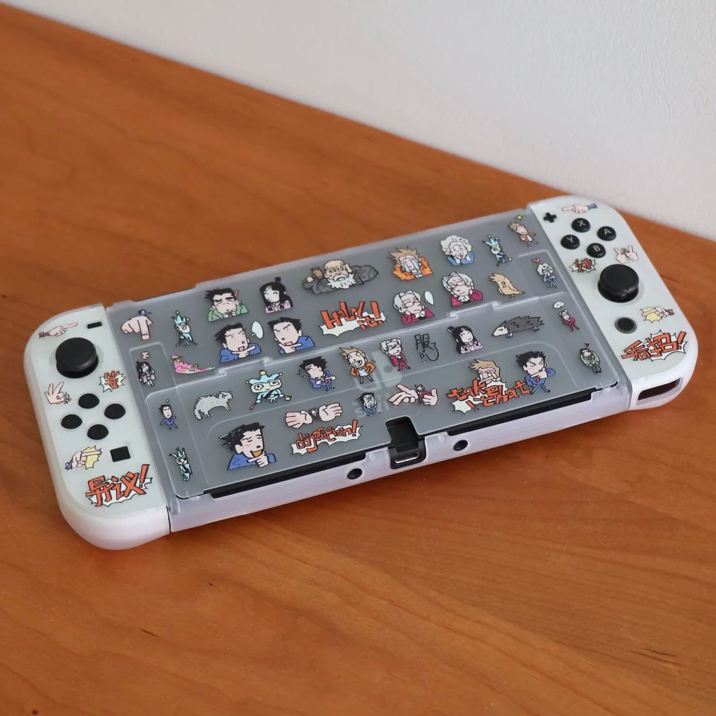 Cartoon Transparent Switch 2 Split Case Can Be Plugged Into The Dock Anti-Fall Cover for Nintendo Switch OLED NS Console Joy-Con