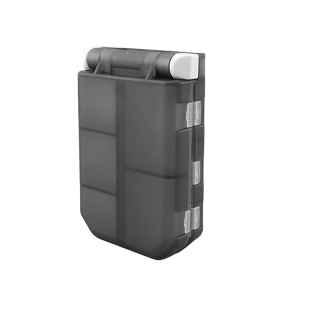 Scatola porta attrezzi da pesca a doppio lato, organizer portatile per ami, girelle, piombi e piccoli accessori da pesca 10,5x6,9x2,9 cm