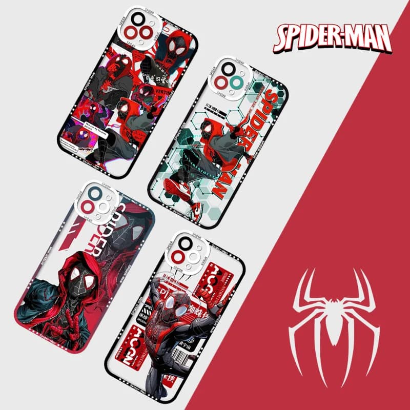 Cover Protettiva Trasparente con Fantasia Fantastica di Spider-Man per iPhone 17E 12 11 13 ProMax 17 16 15 14 Pro Max Air
