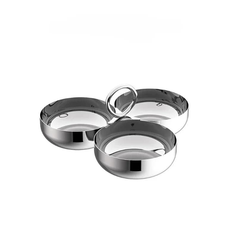 Stainless steel snack bowl, creative refreshment plate, fruit snack dried fruit, set of bowls