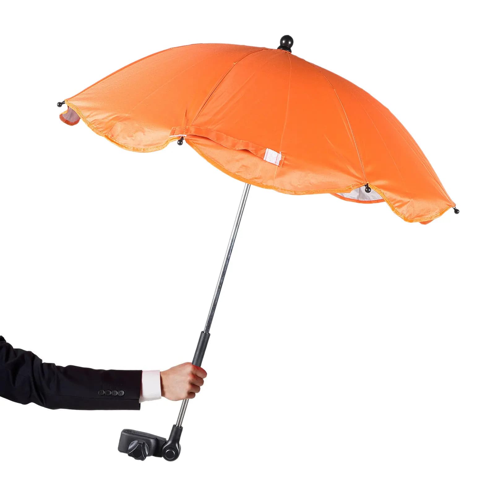 Ombrello Parasole per Passeggino con Clip, Protezione UV, Regolabile, per Carrozzina e Passeggino