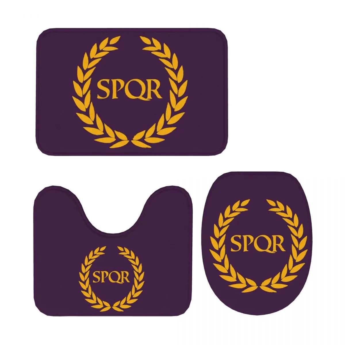 Camp Jupiter Spqr 7 Tappetino da bagno 3 pezzi Set da bagno Copriwater Decorazioni per la casa Tappeto antiscivolo