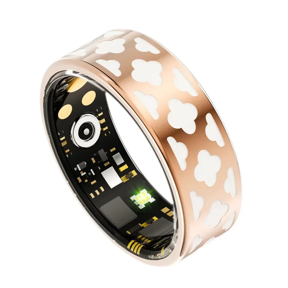 Smart ring tracker with blood pressure, heart rate, blood oxygen monitoring and pass for men and women