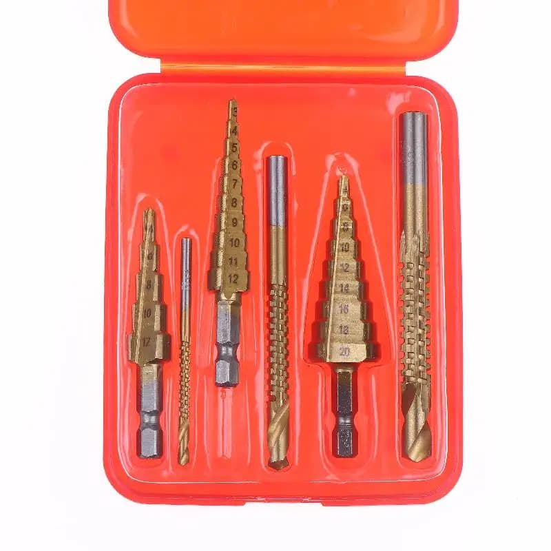 6pcs Titanium Drill Bits Set 3-12mm Twist Drill Bits For Metal Wood Hard Steel Corrosion Resistant Precision Hole Drilling Tools
