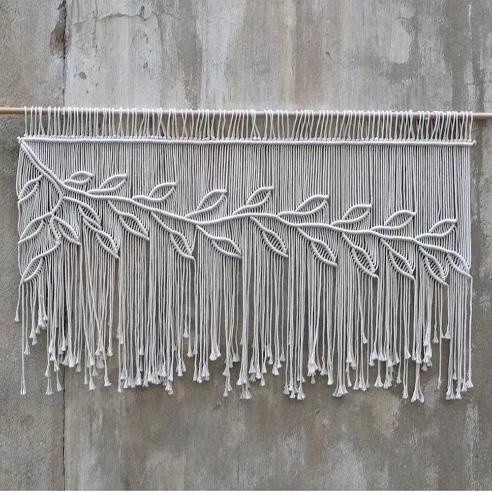 Macrame Wall Hanging Boho Decor Bohemian Fibre Art Modern Coastal Home Beach House Southwestern Yarn Tapestry Decoration