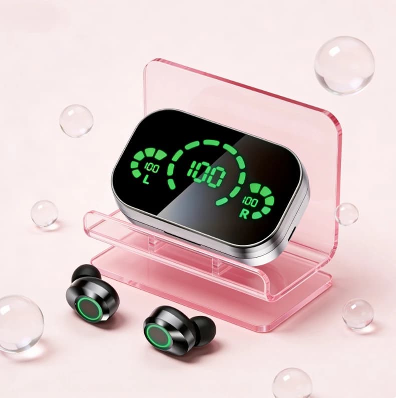 Auricolare Bluetooth wireless TWS con microfono Auricolari Bluetooth Caricabatterie Box LED Auricolari Bluetooth Fone Cuffie wireless