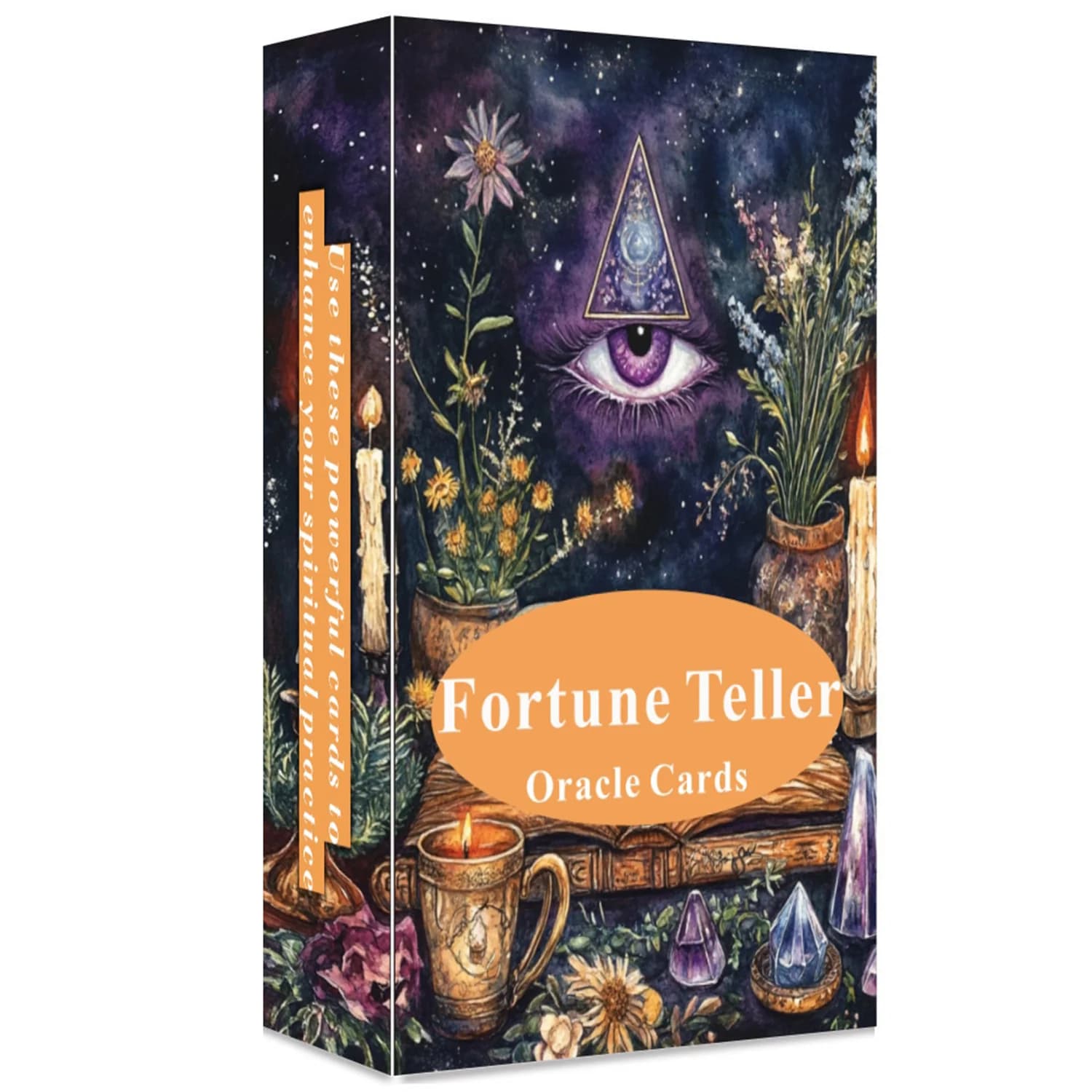 Carte Oracle di Fortune Teller, mazzo di tarocchi di predizione del futuro, con significato sui carte, adatto ai principianti, carte da 12x7 cm