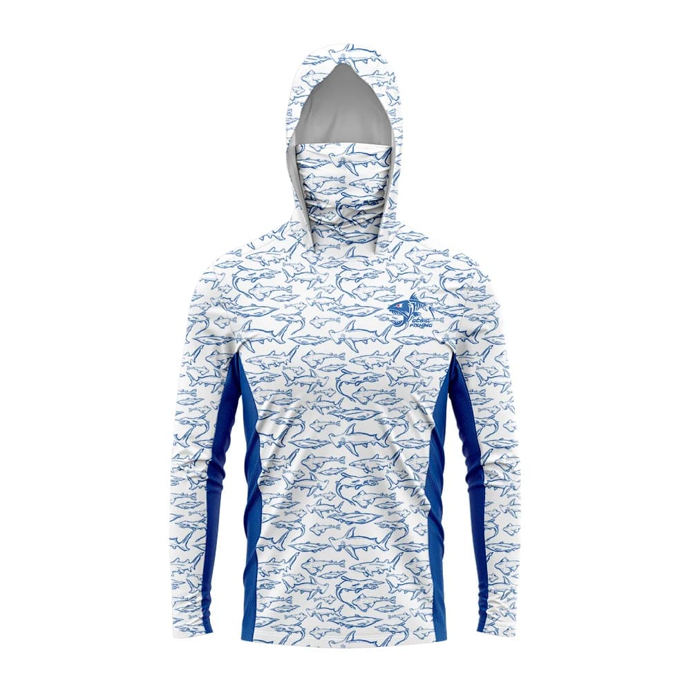 Huk Men's Long Sleeved Fishing Clothing UV Coat with Hood Sun protection Slim and breathable anti-slip fishing shirt