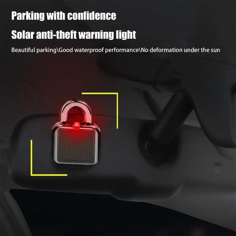 Spia solare per auto Veicolo Blocco falso Luce di sicurezza a LED Impermeabile LED solare per auto Lampeggiante Allarme Luce di sicurezza Simulazione