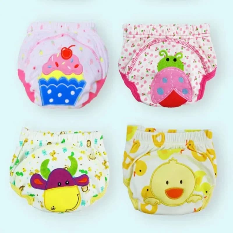 1PC colore casuale 3 strati pantaloni da allenamento per bambini mutandine di apprendimento pantaloncini per neonati pannolini per ragazza ragazzo pannolini di cotone