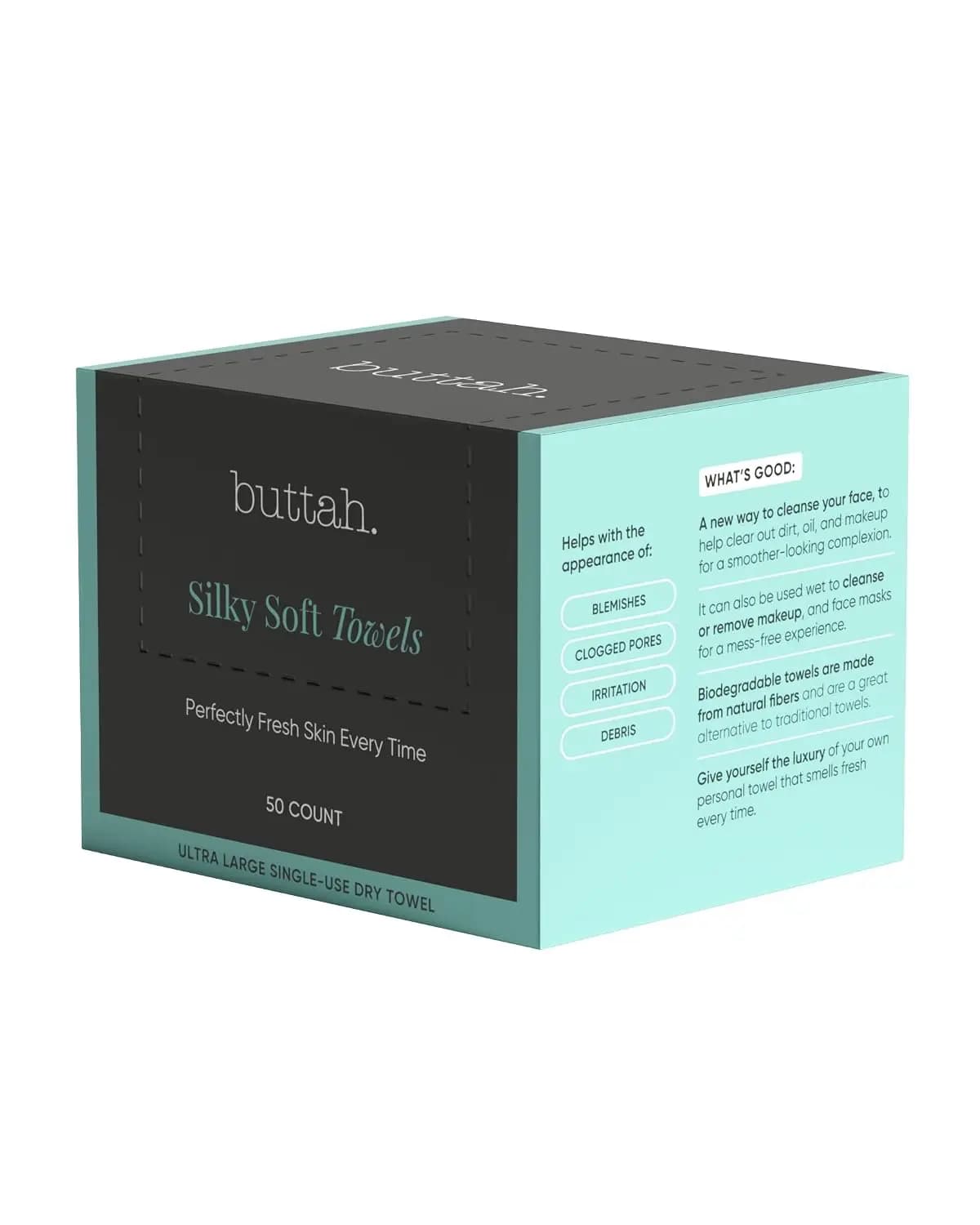 Extra Thick Disposable Face Towels, 50 Count – Soft, Large, Gentle for Sensitive Skin, Travel & Makeup Removal