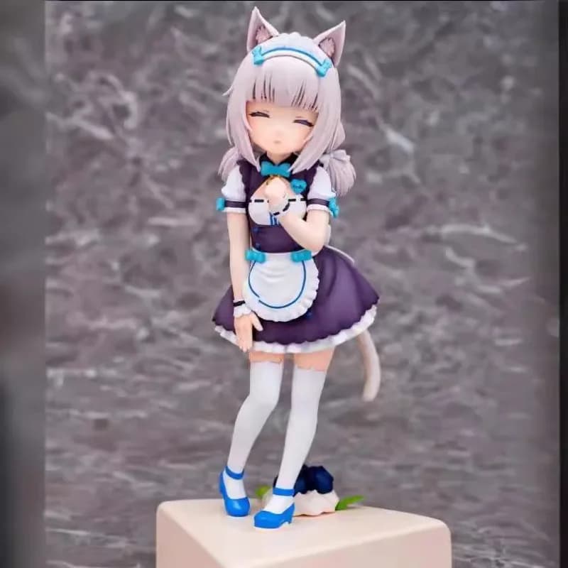 Statuetta Anime Chocola Pretty Kitty Style Cake Maid Cat Girl, Modellino da Collezione, Decorazione da Scrivania per Appassionati di Anime