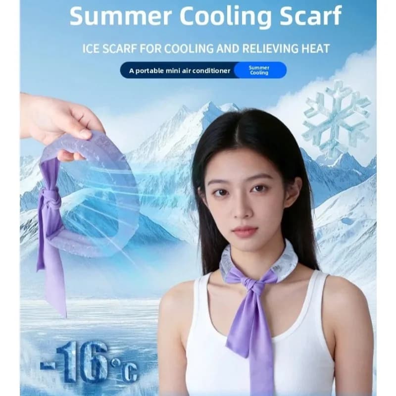 Cooling Smart Scarf Fitness Sports Ice Silk Scarf Physical Temperature Reduction for Summer Cross-Border Hot New Arrival