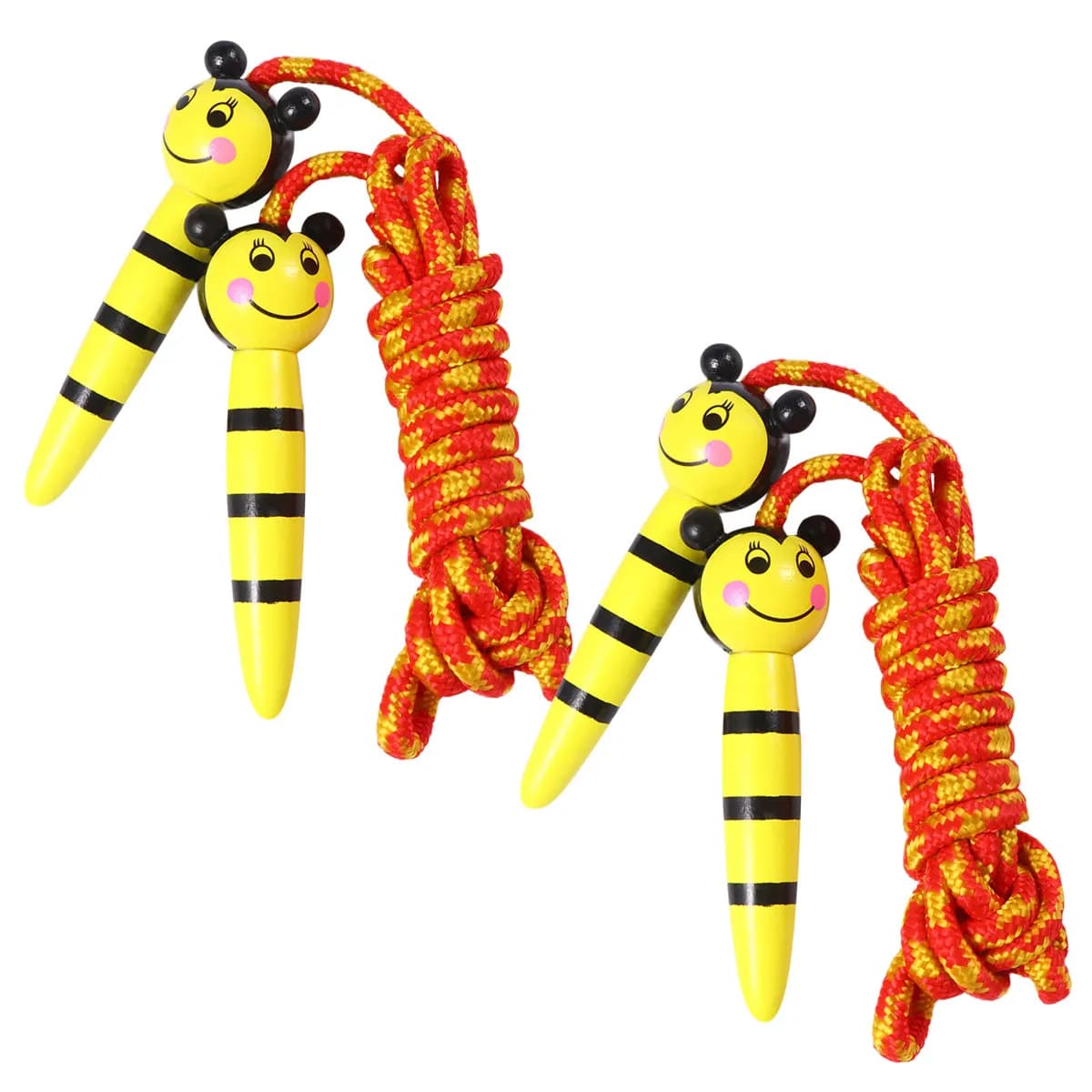 2Pcs Educational Jump Rope for Kids Outdoor Game Lightweight Easy to Use At Home Or School Yellow