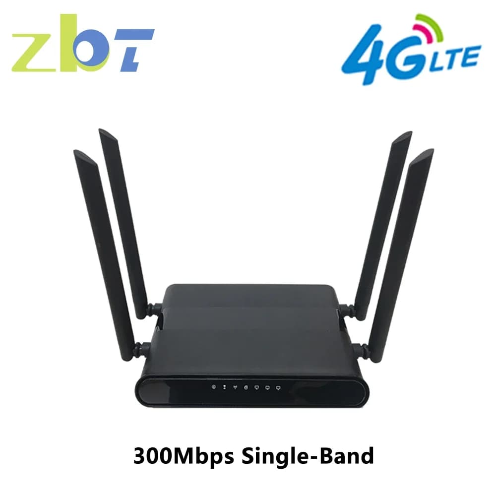 ZBT WE5927-A Router 4G Scheda SIM LTE Ripetitore WiFi wireless Modem interno Firmware Openwrt 300Mbps P®утub 4-LAN Antenna MINO