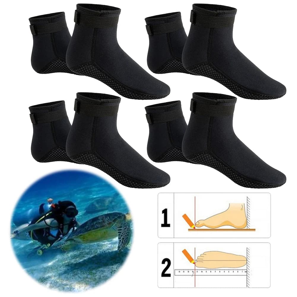 Sub 3mm Socks for Surfing, Swimming, Snorkeling, Kayaking and Paddle, Thermal, for Men and Women