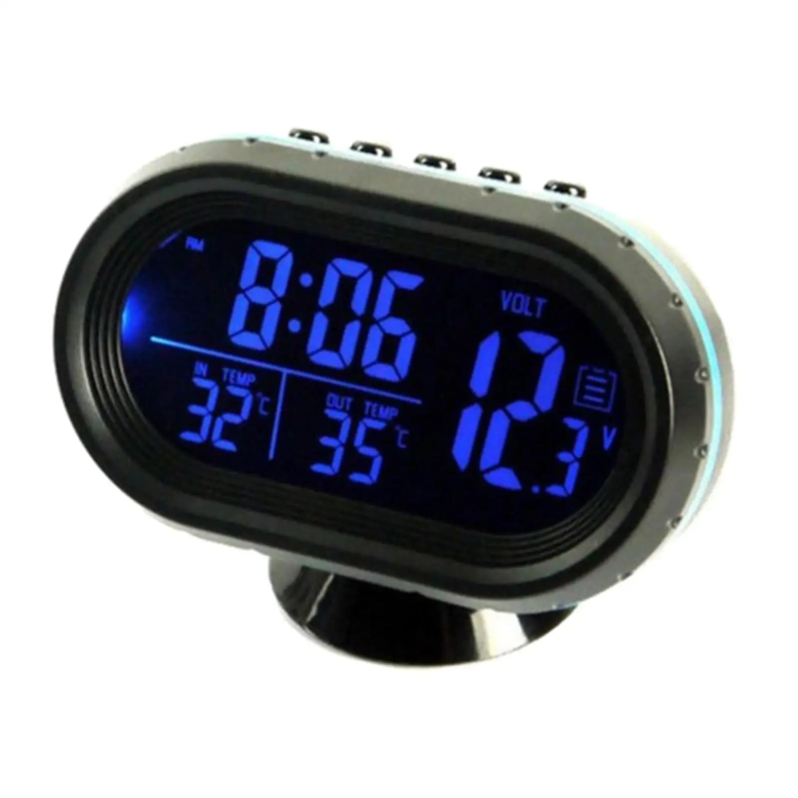 Thermometer Clock Voltmeter Accessories Dual Temperature Gauge