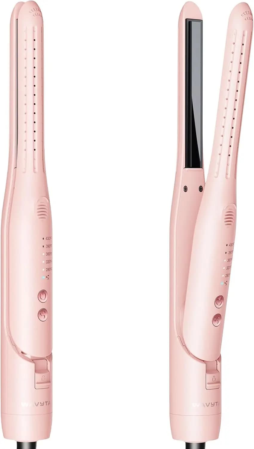 Piastra per Capelli Corti da 0,65 Pollici, Styler e Lisciante con Flusso d'Aria Fredda e Raffreddamento a 360° per una Tenuta Duratura