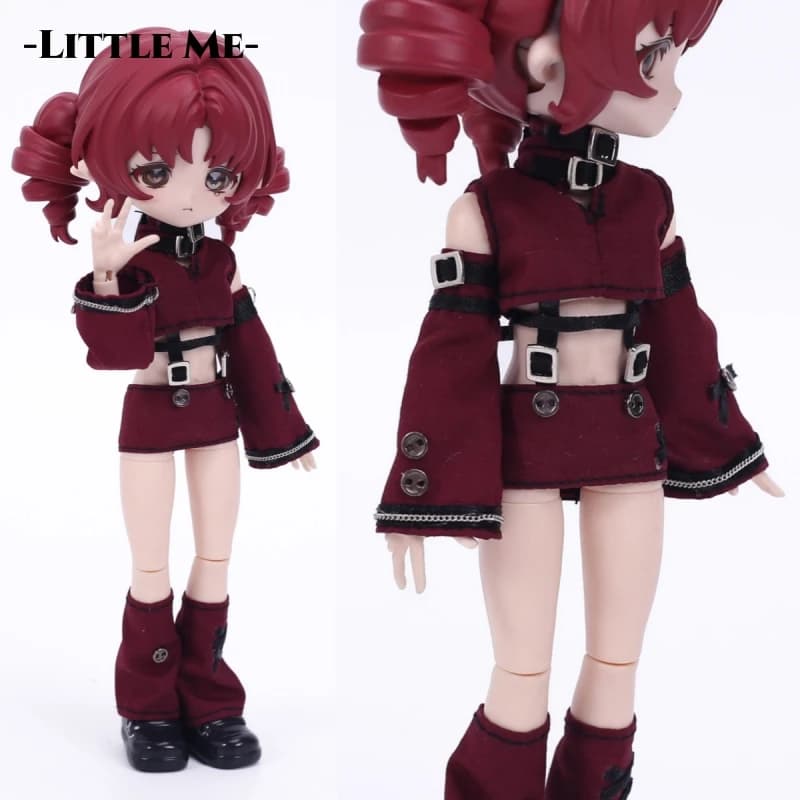1/12 BJD Doll Outfit Punk Rock Spice Girl jk Skirt Set For OB11 Asi2.0 3.0 Mingyue Dolls Dress Up Clothing Gift