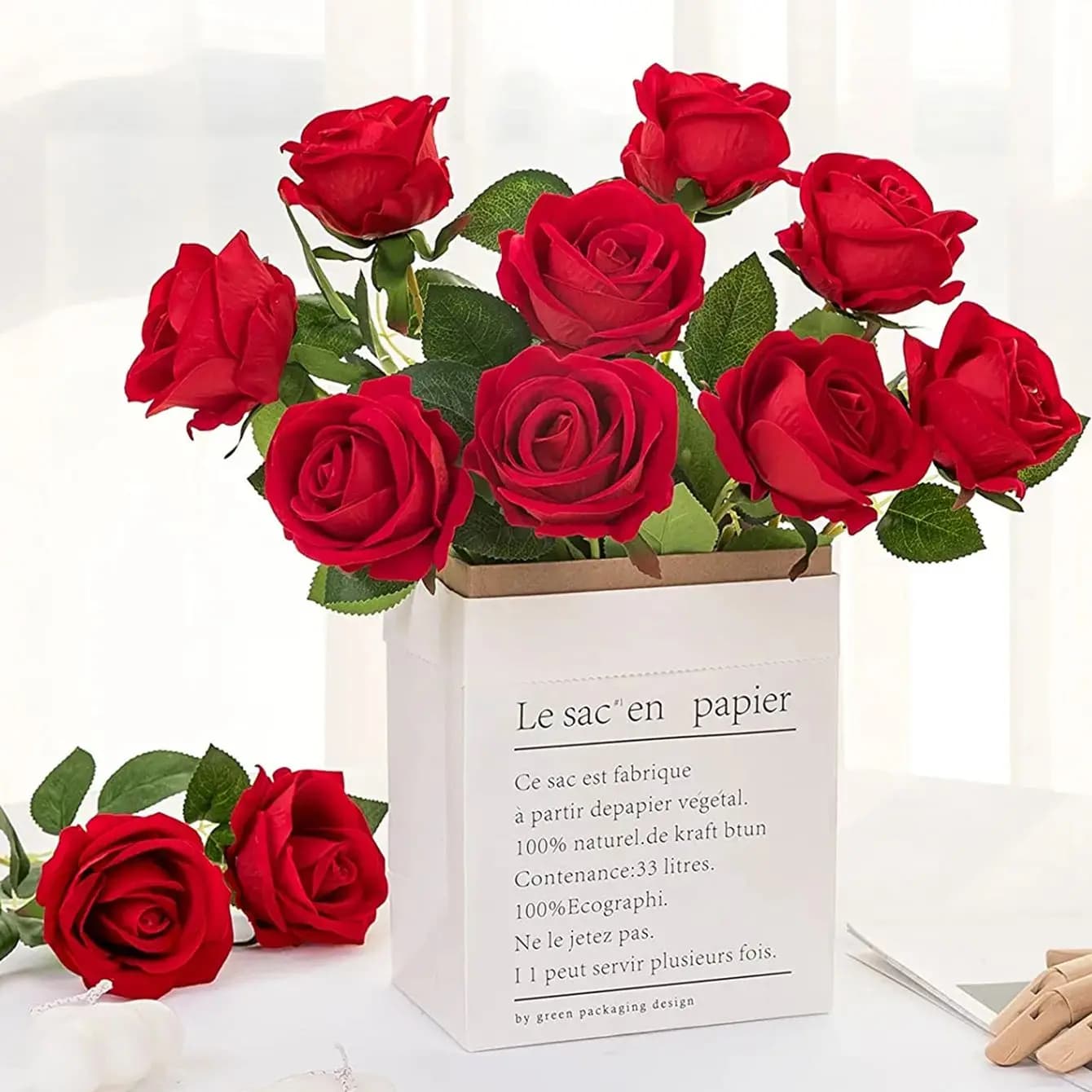 5/10 pezzi fiori artificiali rosa di seta decorazioni per la casa bouquet da sposa da giardino all'aperto accessorio per arco confezione regalo fai da te di San Valentino