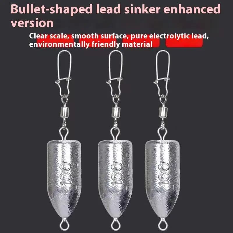 5 Pezzi Piombi da Pesca a Fondo Concavo Roadrunner Conici da 10g/15g/20g/25g/30g/40g/50g/60g, Connettori per Attrezzatura da Pesca