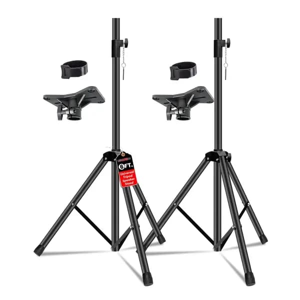Height Adjustable Speaker Support, Universal for PA DJ, Studio Monitor Tripod, Robusto with 35mm