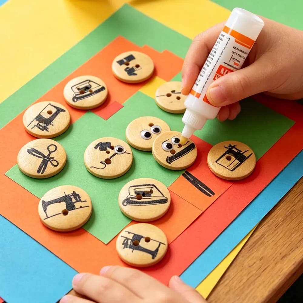 50PCS Round Wood Buttons Sewing Kit, Pastoral Style, Scrapbook, Clothing Gifts Crafts, Handwork, Home Decoration, 15mm