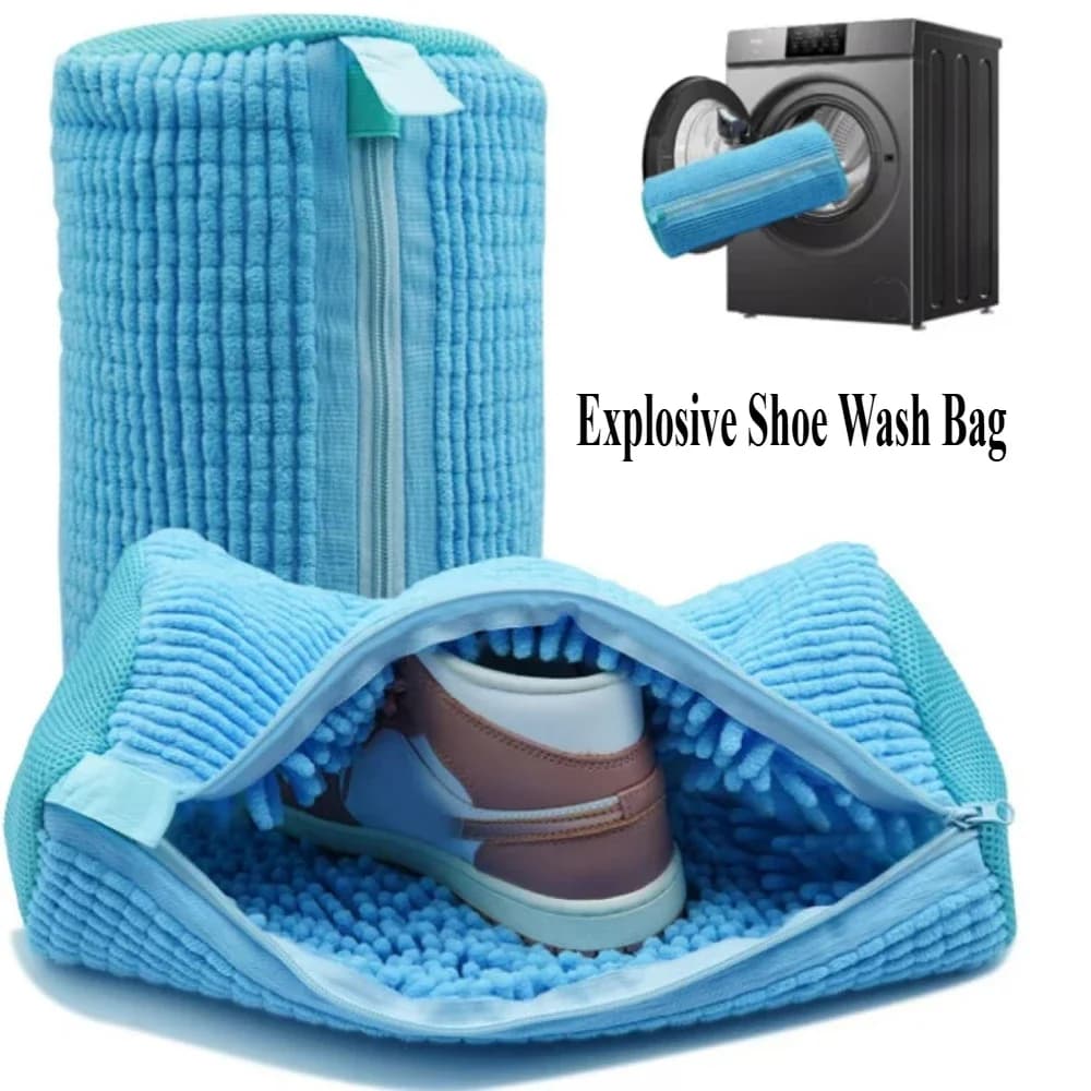 1PC Cinille Shoe Washer Bag Non-abrasive Washing Machine Shoe Protector Bag for Gymnastics Shoes Travel Case Thickness