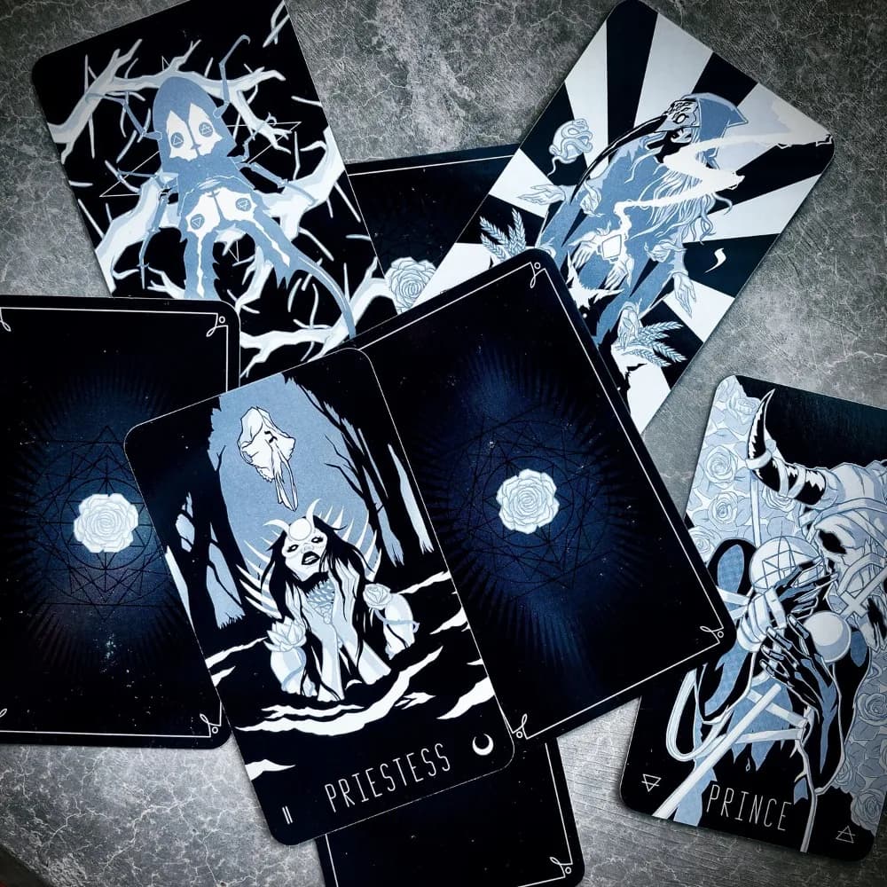 12x7cm Wayward Dark tarocchi giochi di carte completamente illustrati dimensioni tarocchi Standard 78 pezzi carte