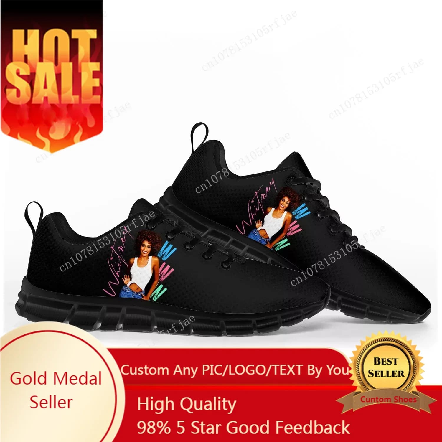 Whitney Houston Pop Singer Scarpe sportive Scarpe da ginnastica da donna per uomo Scarpe casual personalizzate per coppia