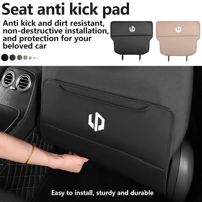 For Leapmotor Leather Car Seat Back Anti-kick Pad Waterproof Protector Cover T03 S01 C11 C01 C10 C16 2024 2025