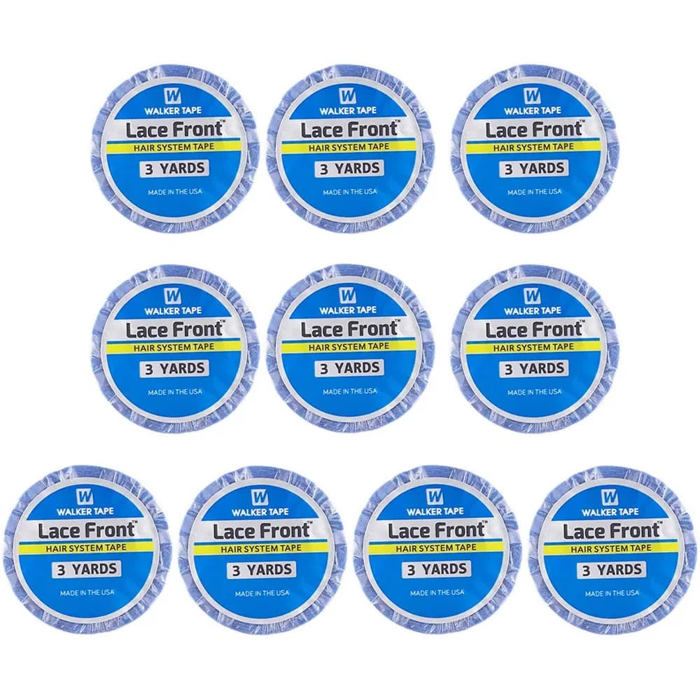 Commercio all'ingrosso 1/5/10/20PCS 3YARDS 0.8 centimetri WALKERS NASTRO Anteriore Del Merletto Sistema di Capelli Estensione Ultra Tenere Walker Tape doppia parrucca adesiva