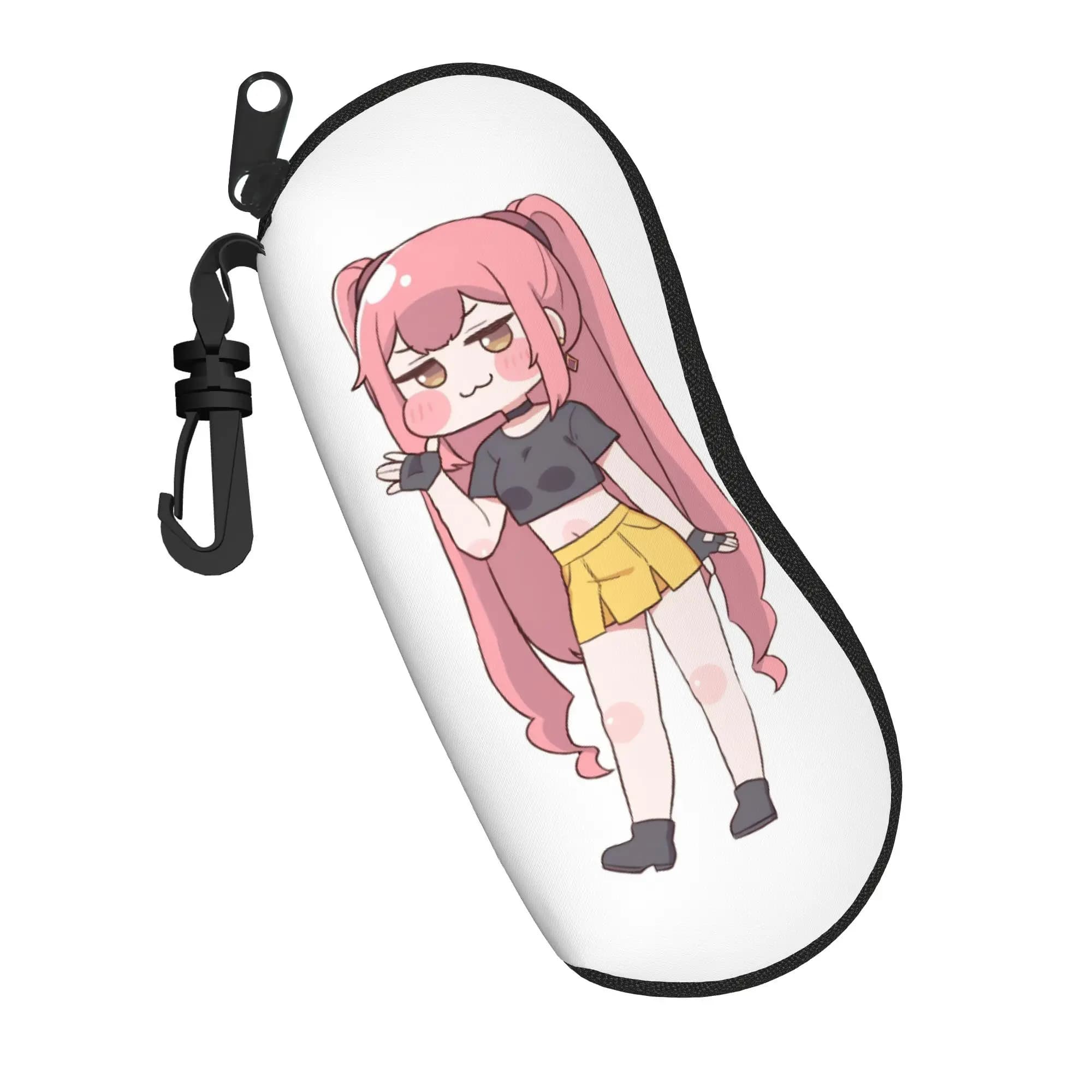 Trickcal C-Chibi Go Games Accessori Custodia per occhiali per ragazze Custodia per occhiali alla moda con cerniera Custodia anti-pressione per occhiali a contatto
